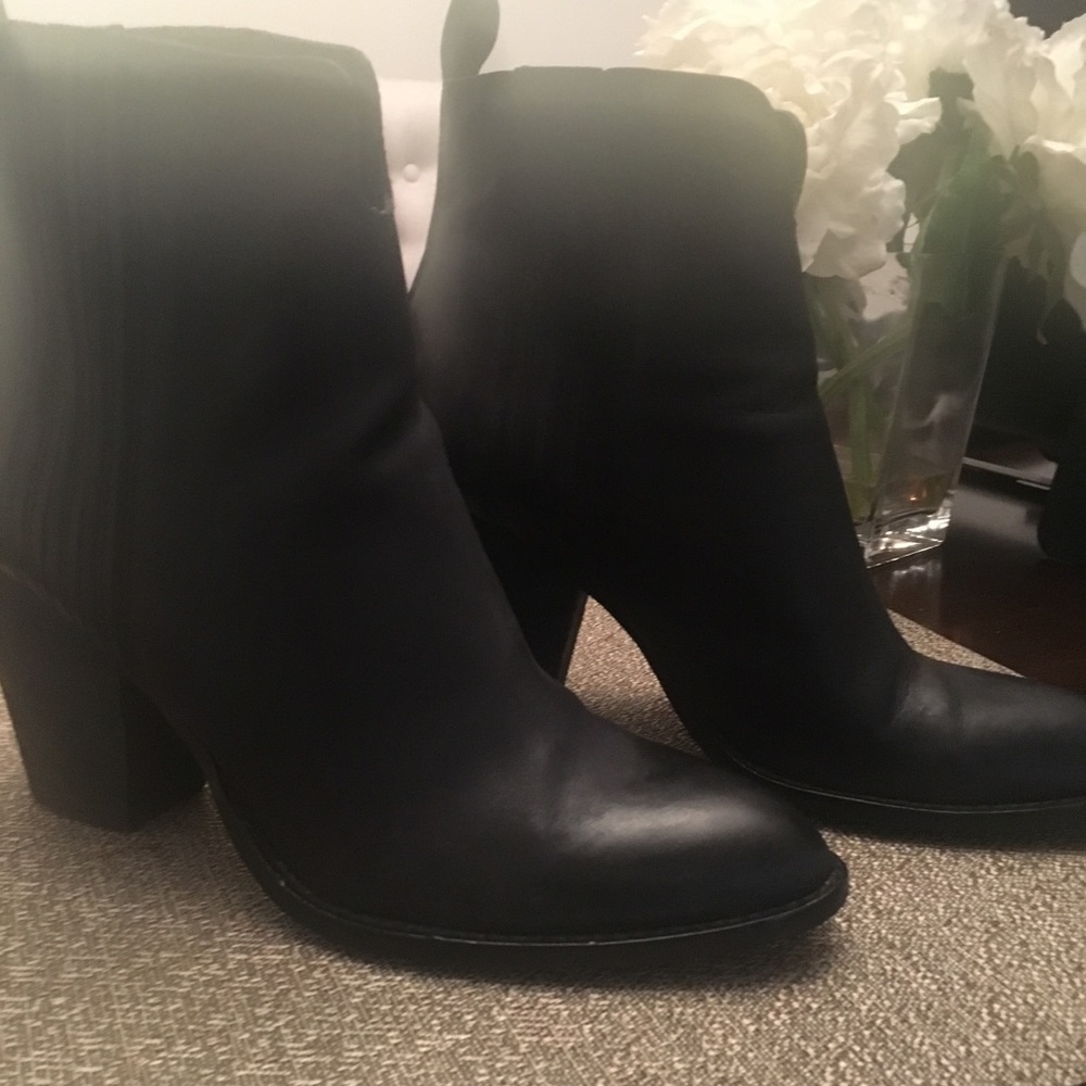Black Leather Booties